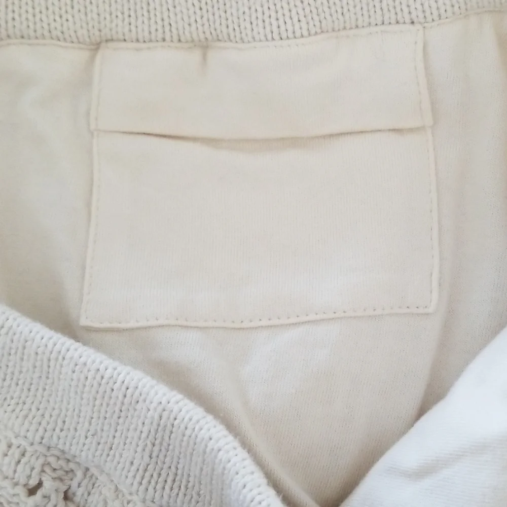 Athleta Cream Crochet Knit A-Line Skirt